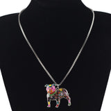 Pit Bull Enamel Necklace