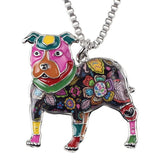 Pit Bull Enamel Necklace