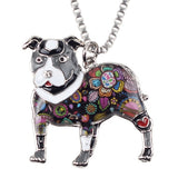 Pit Bull Enamel Necklace